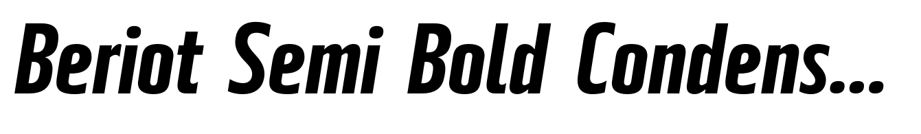 Beriot Semi Bold Condensed Italic